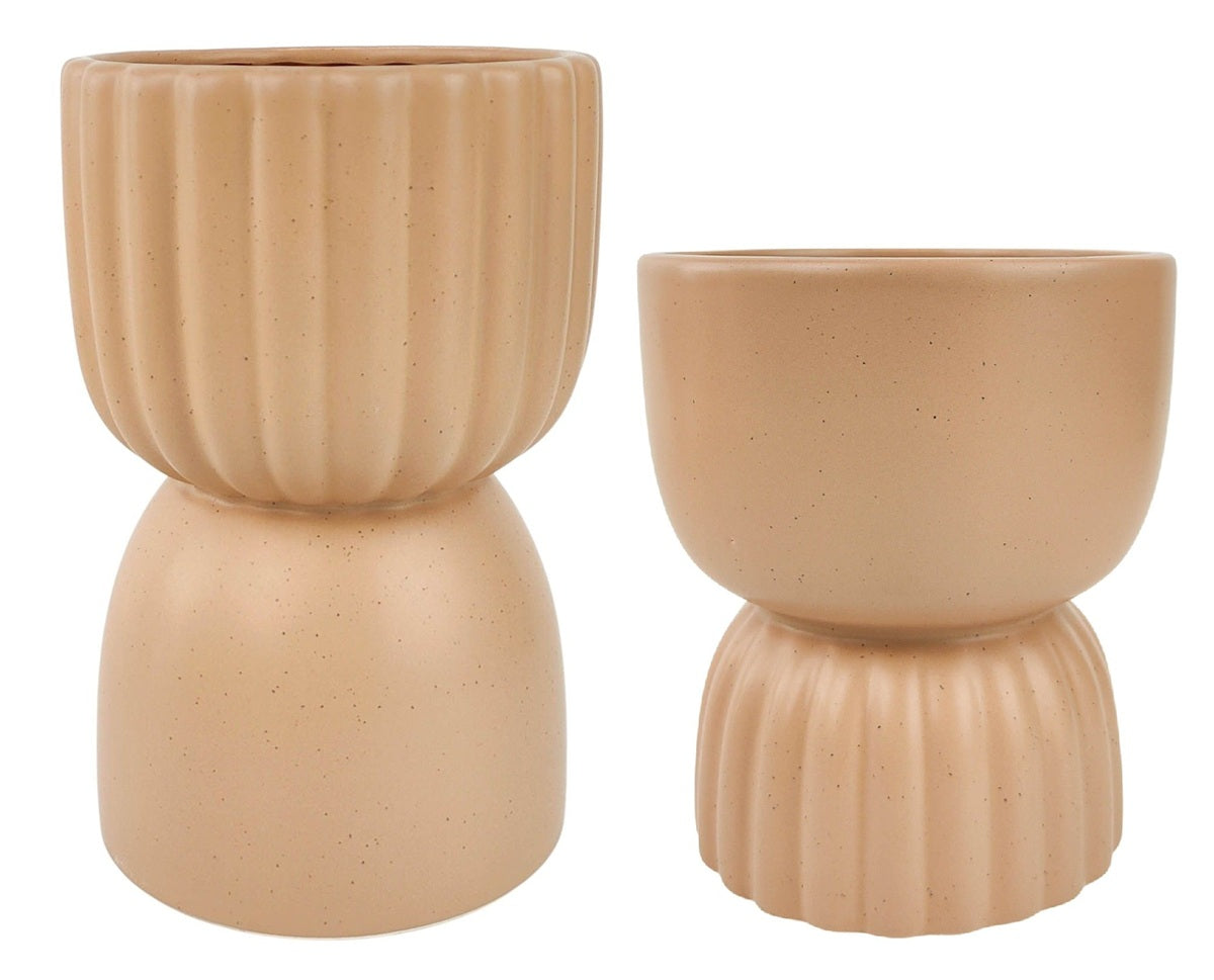 Leilani Tall Planter - Beige