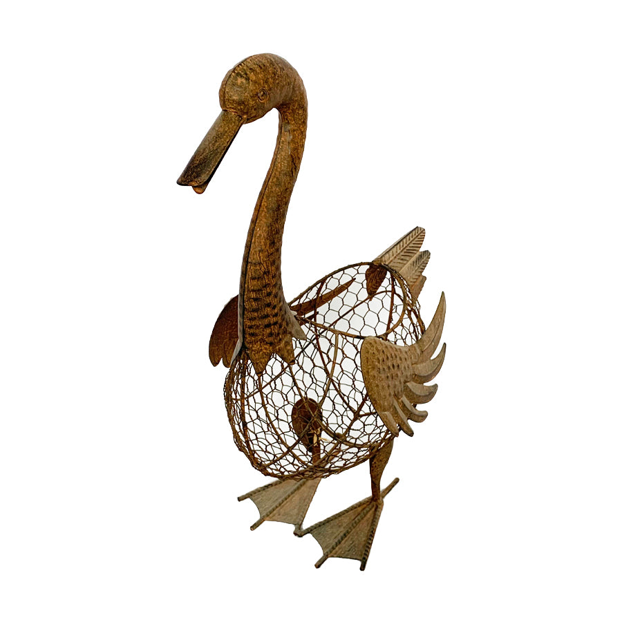Decorative Duck Basket - Rustic