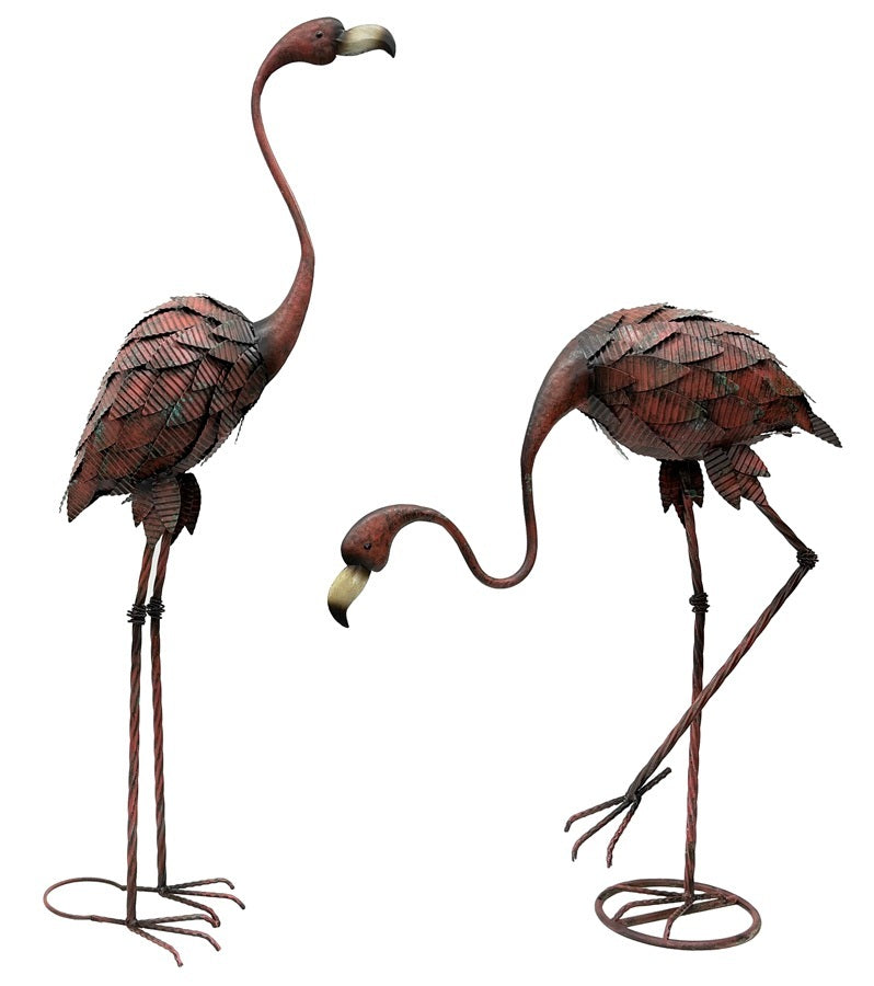 Flamingo Statue - Rustic Colour