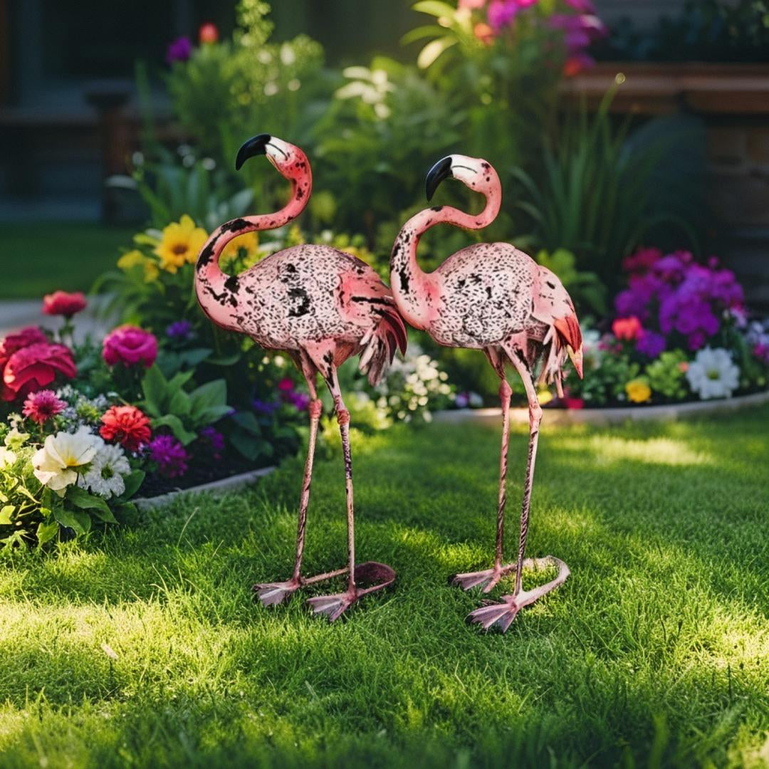 Flamingo Statue - Rust Pink
