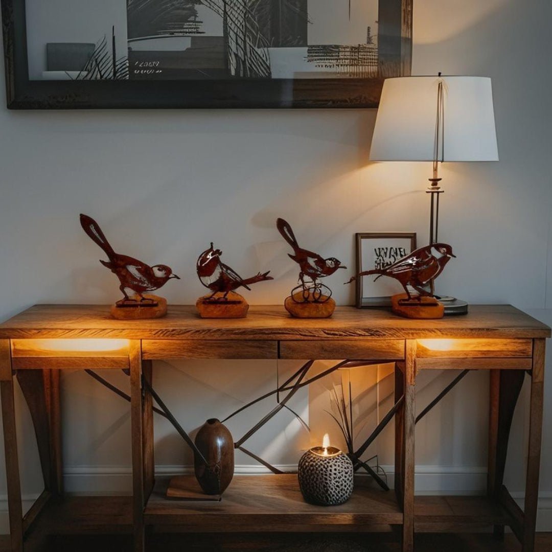 Lasercut Bird on Stand - Rustic