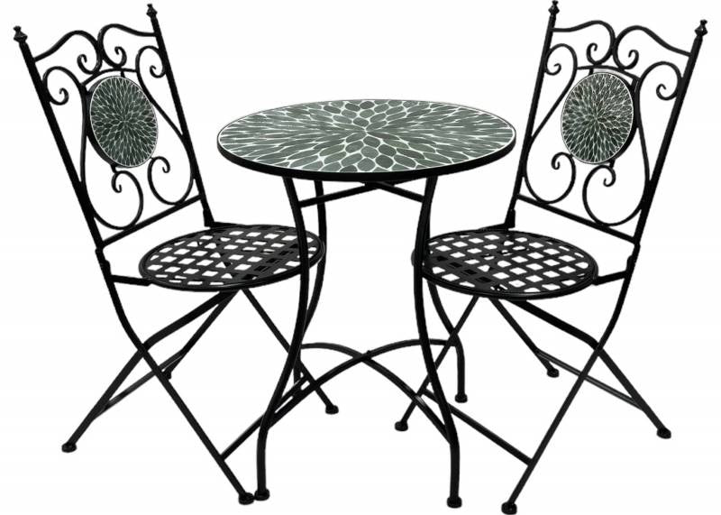 Clyde Mosaic Table And Two Chairs