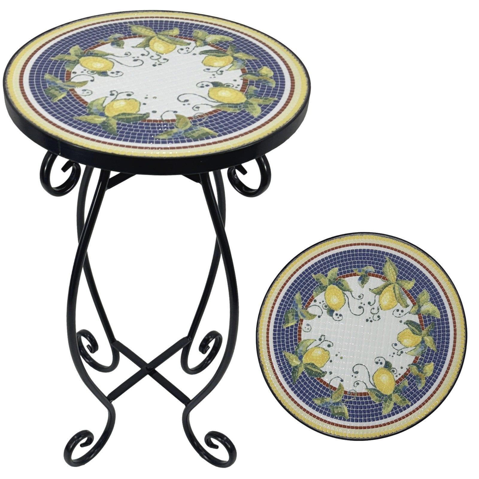 Molto Bene Lemon Mosaic Plant Stand