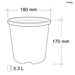 Plastic Pot Slimline Black
