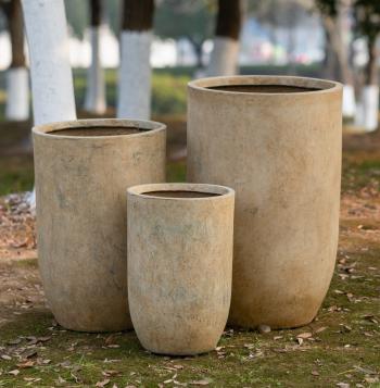 Urban Tall Pot Brown Earth