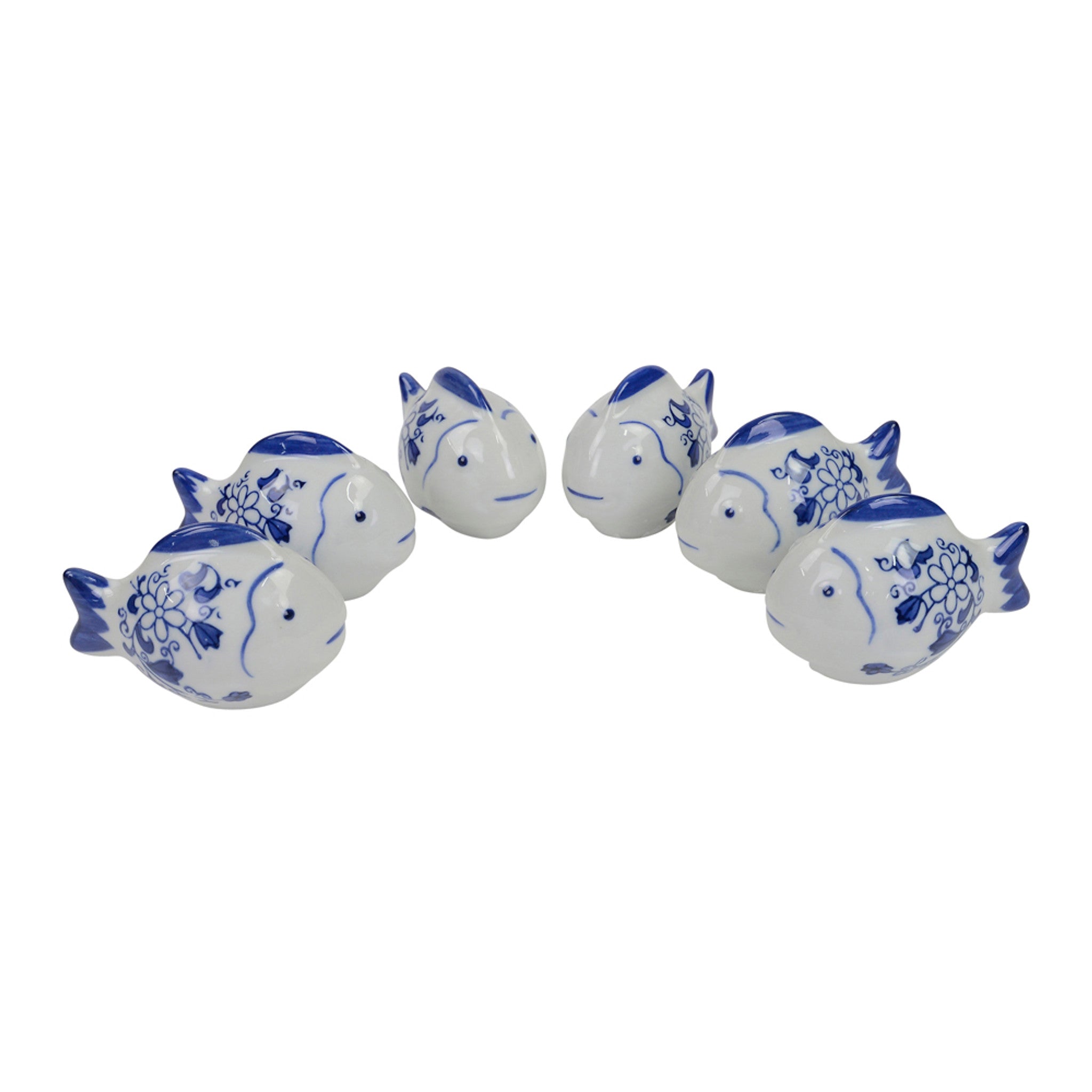 Blue and White Floating Fish