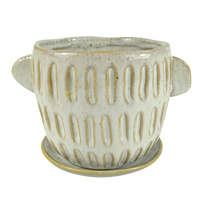 Earle Ceramic Pot And Saucer