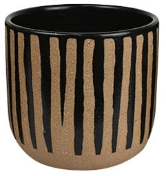 Baja Ceramic Pot Natural Black