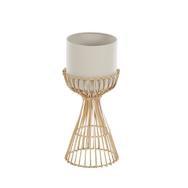 Wylda Metal Rattan Planter