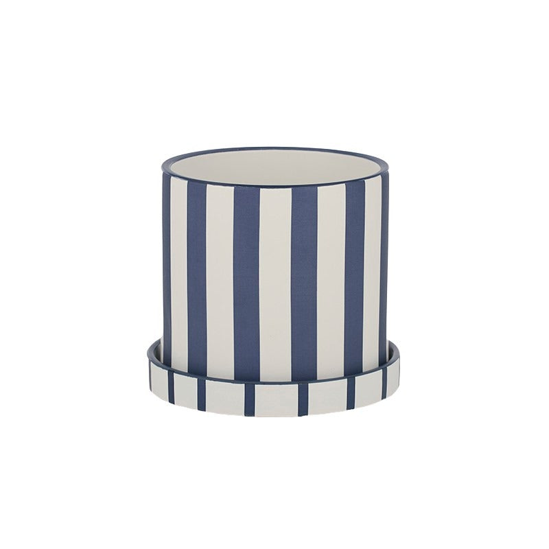 Banda Ceramic Pot With Saucer
