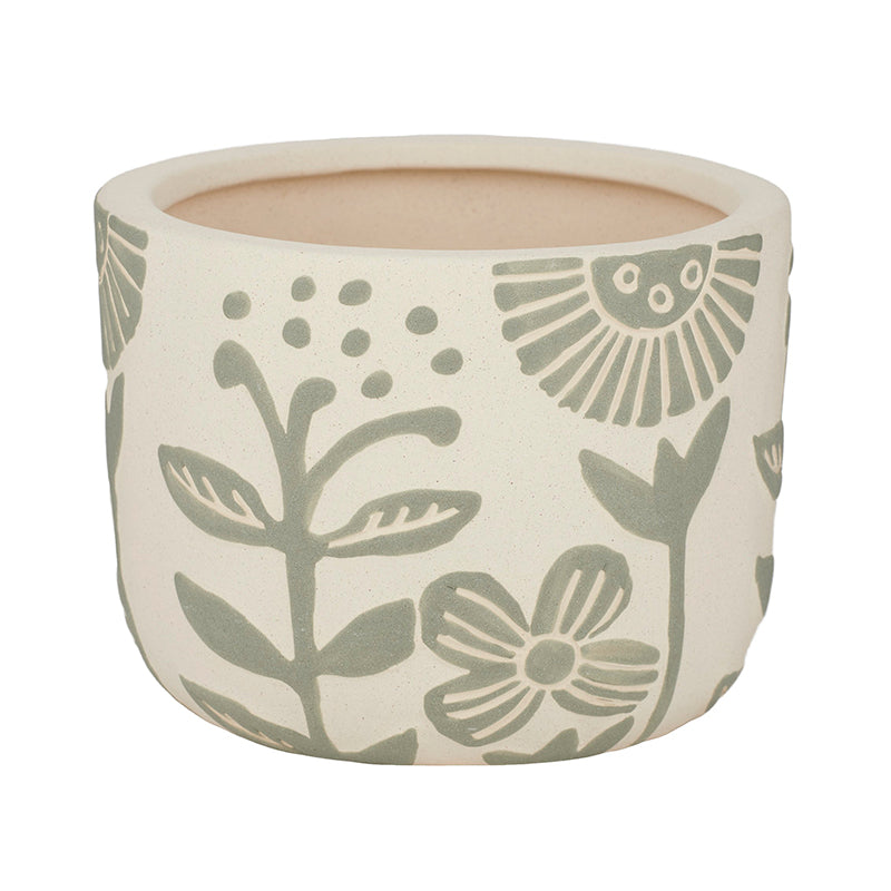 Joplin Ceramic Pot Green
