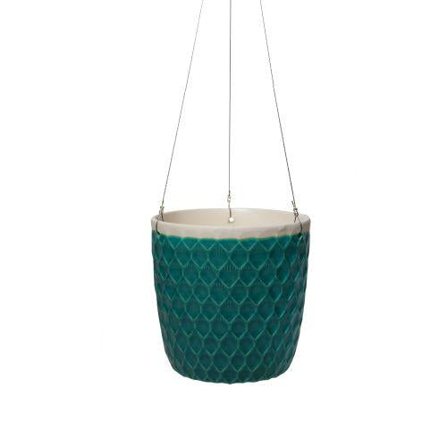 Shell Hanging Pot - Light Blue