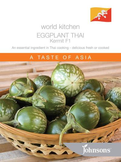 Seeds C World Kitchen Eggplant Thai Cherry Kermit F1
