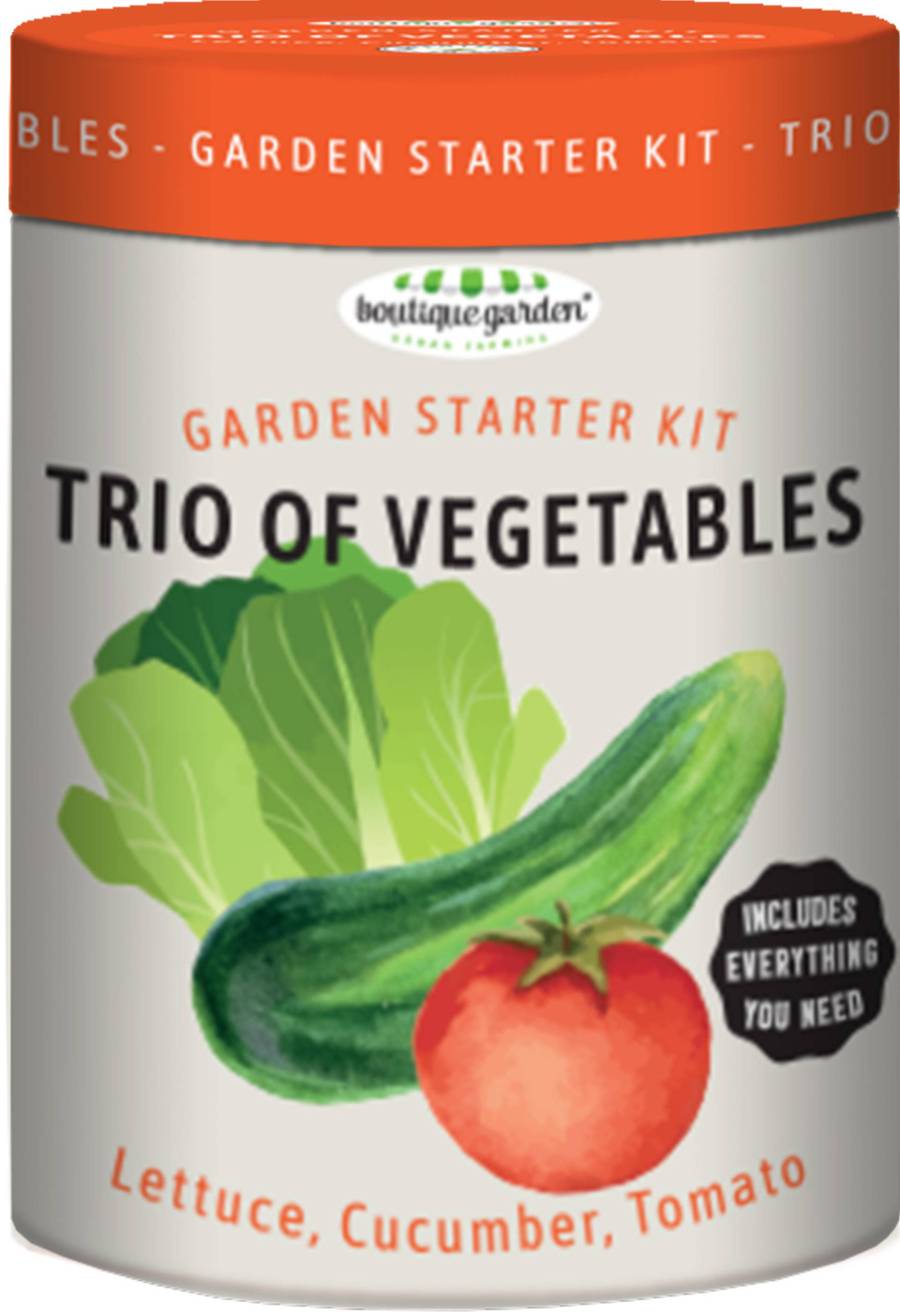 Garden Starter Canister Trio Of Vegetables