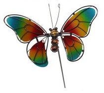 Butterfly Dragonfly Metal Garden Stake