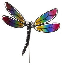 Butterfly Dragonfly Metal Garden Stake