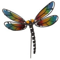 Butterfly Dragonfly Metal Garden Stake