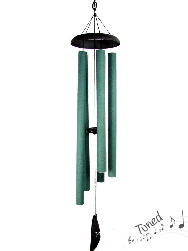 Wind Chime 5-Tubes Green Harmonious Tuned