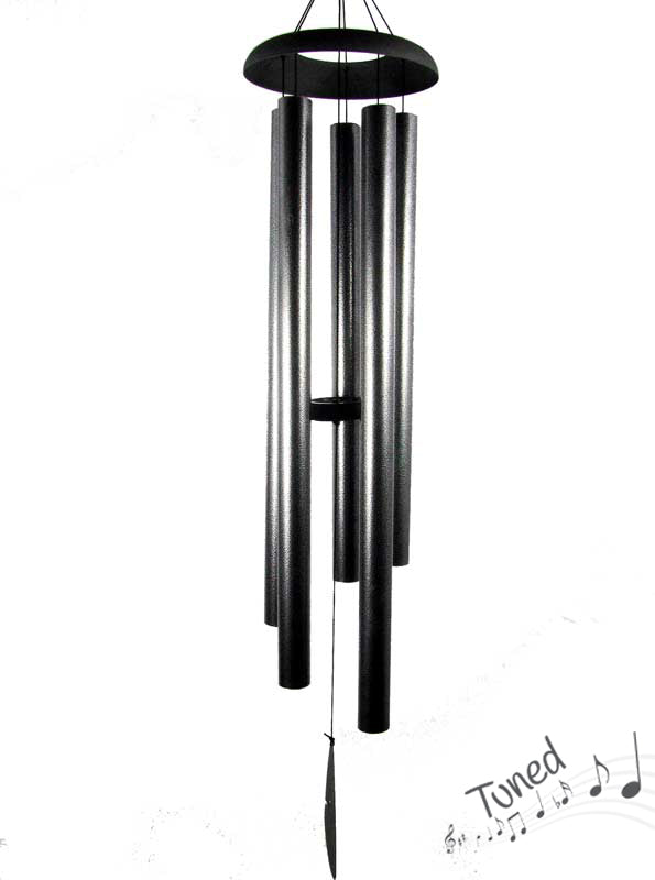 WIND CHIME 5 TUBES SILVER HARMONIOUS TUNED
