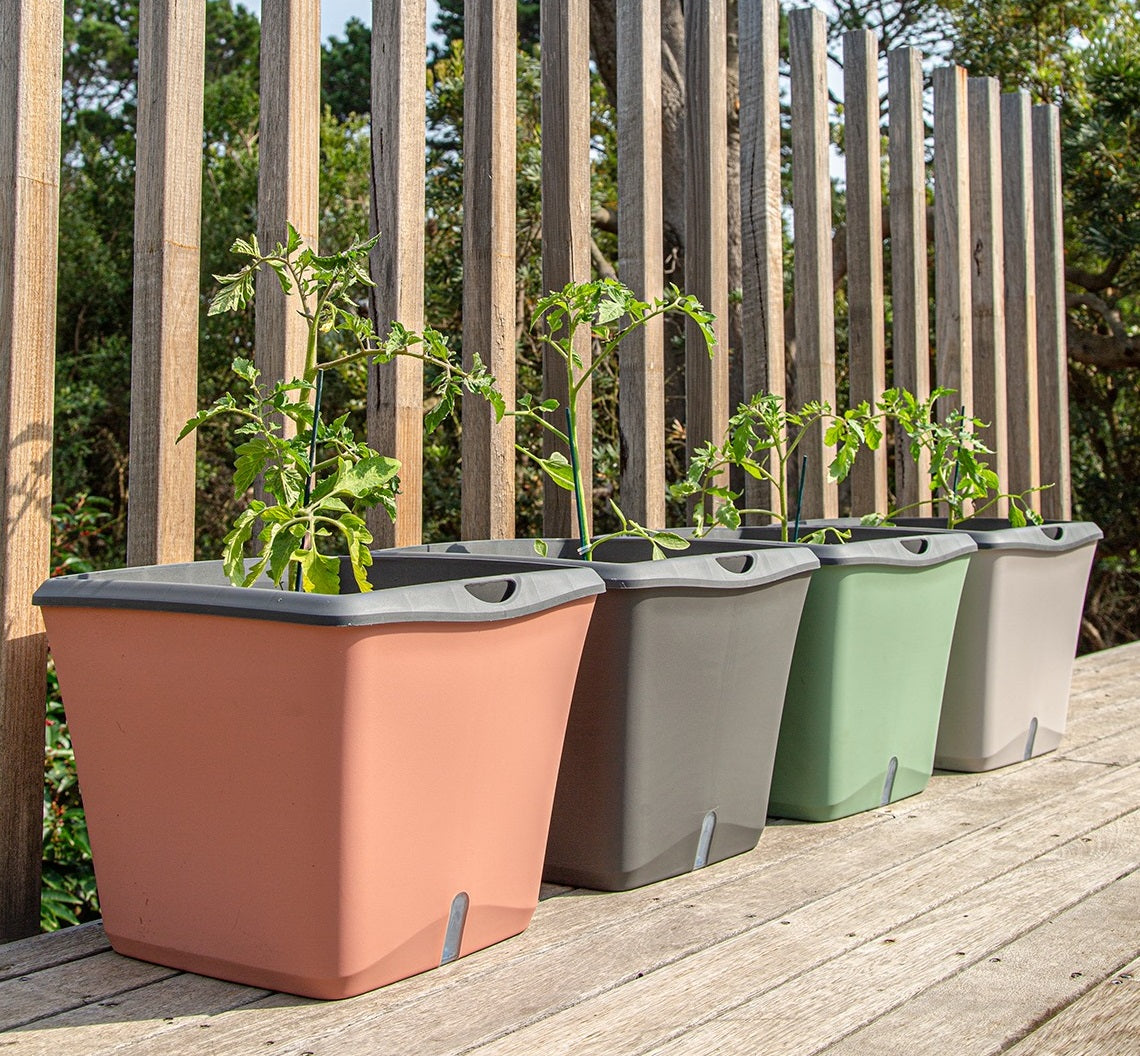Nylex Self Watering Pot Square Sage