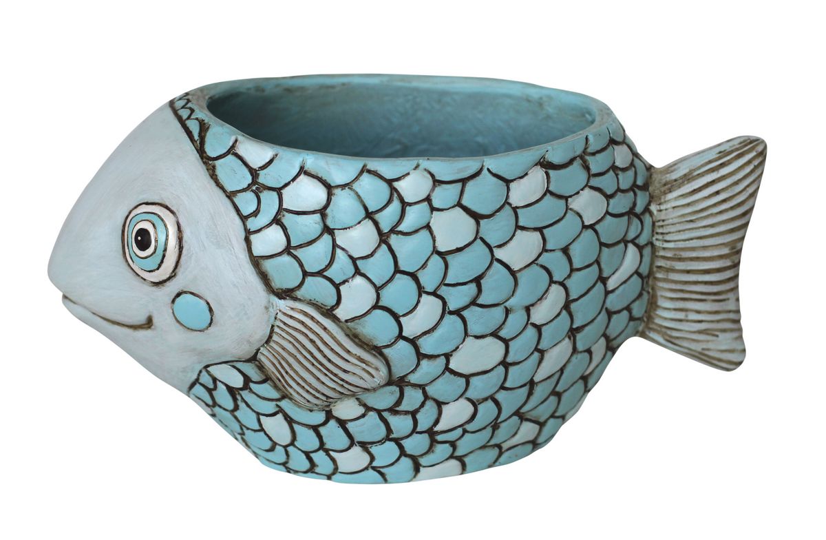 Allen Designs Planter - Blue Fish