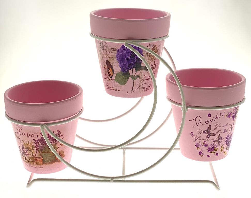 Three Moon Planter Pink