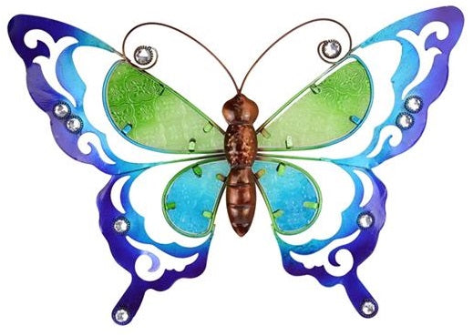 Butterfly Metal Glass Wall Art