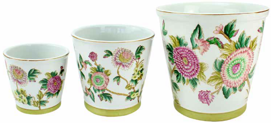 Round Pot Les Spring Flowers