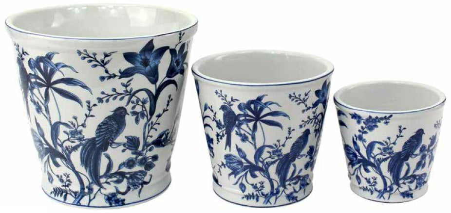 Round Pot Les Oiseau Bleu