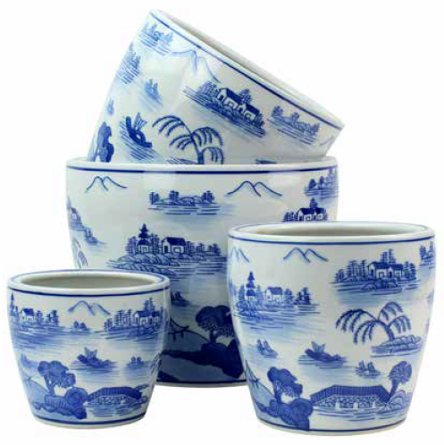 Round Pot With Saucer Ming River