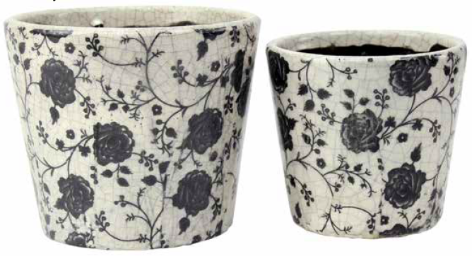 Rustic Round Pot Spring Fields