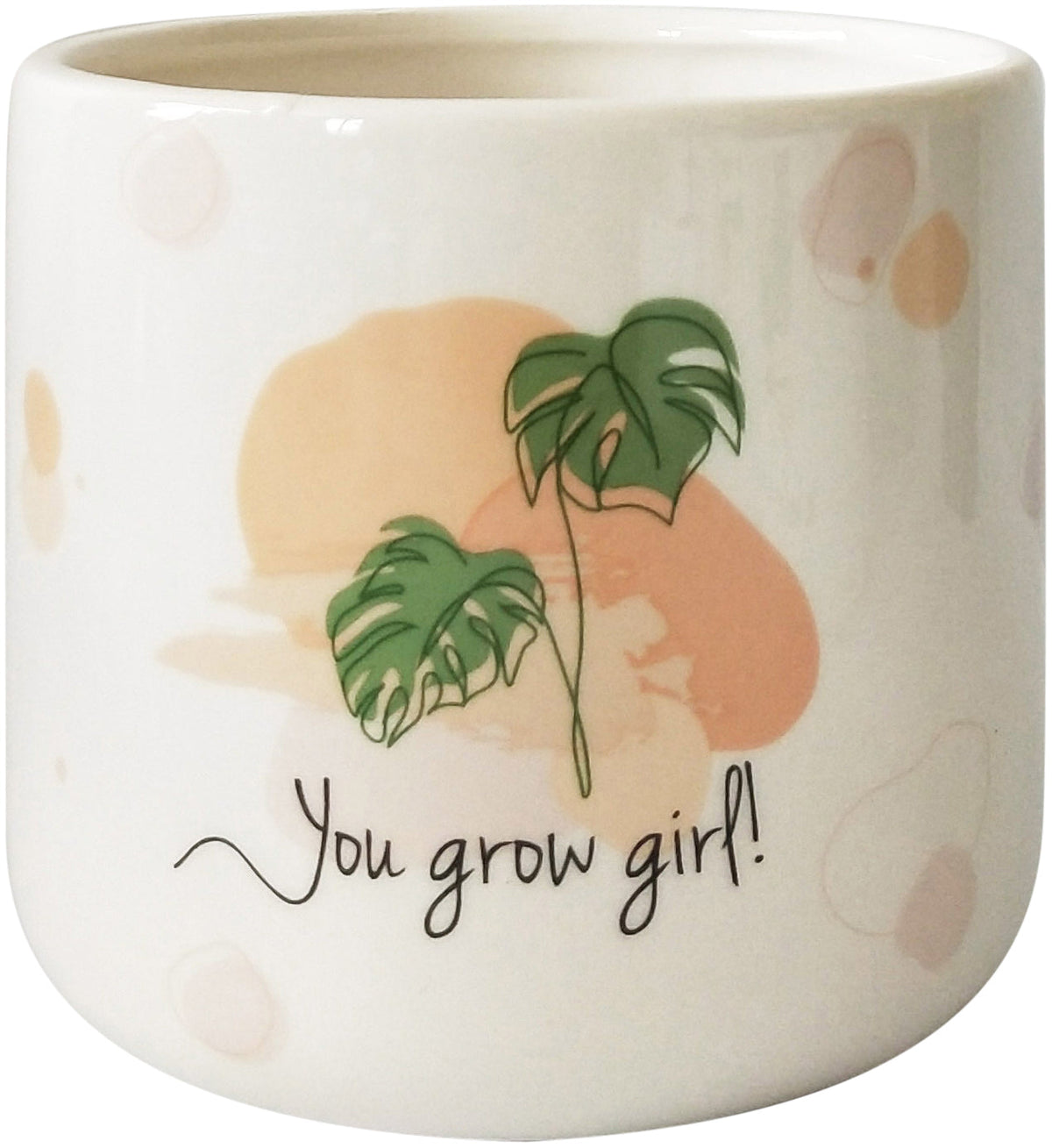 You Grow Girl Planter White