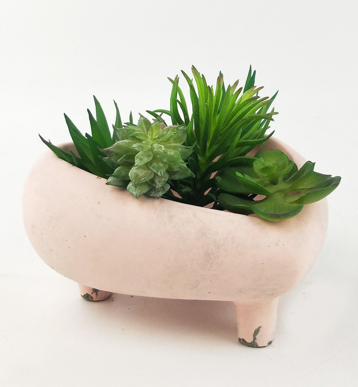 Love Heart Planter On Legs Pink