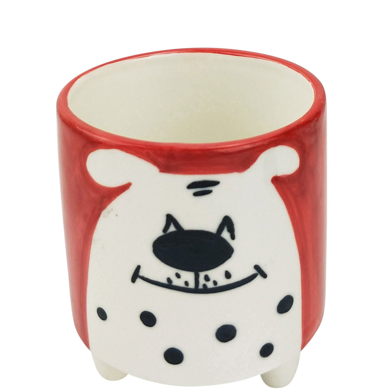 Quirky Dog Planter With Legs Red