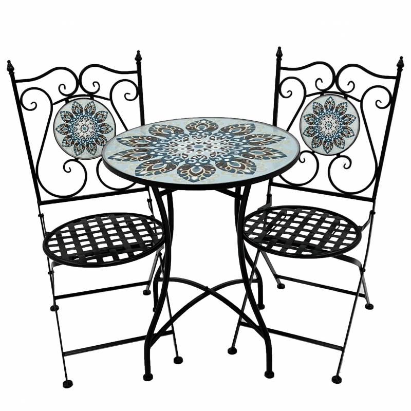 Vanessa Mosaic Table And Two Chairs